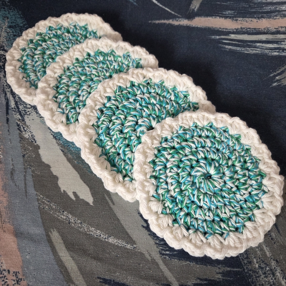 4 Handmade Crochet Coasters